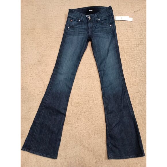 NWT Hudson Jeans Women Size 27 Dark Wash Signature Bootcut 8 3/4inch Front Rise - Picture 1 of 10